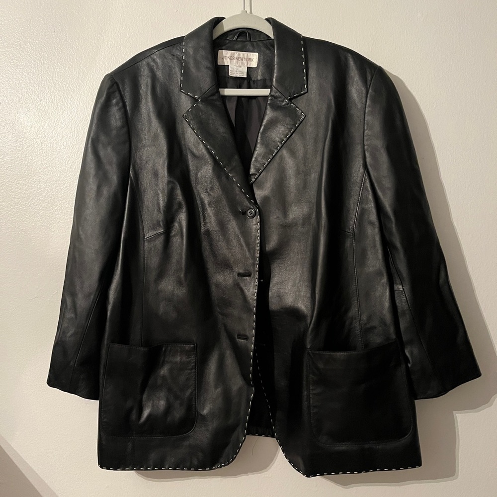 JONES NEW YORK LEATHER JACKET
